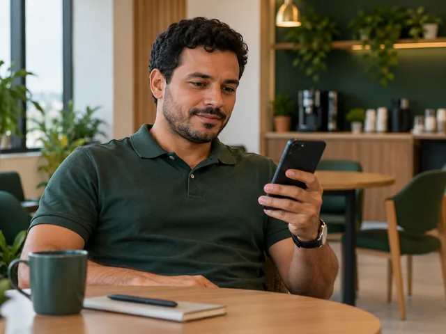 Trabalhador com carteira assinada lendo no celular quem pode fazer o Empréstimo CLT